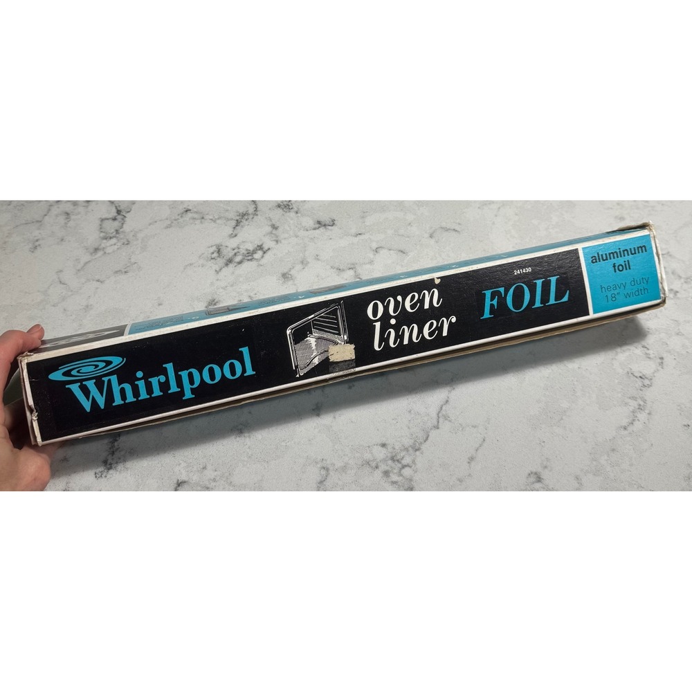 VTG Whirlpool Heavy-Duty Aluminum Foil Oven Liner 18" Wide, Collectible NOS